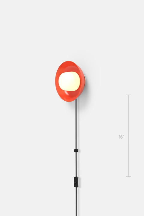 Hoist Sconce Corded - Small Glass Diffuser - Small Shade