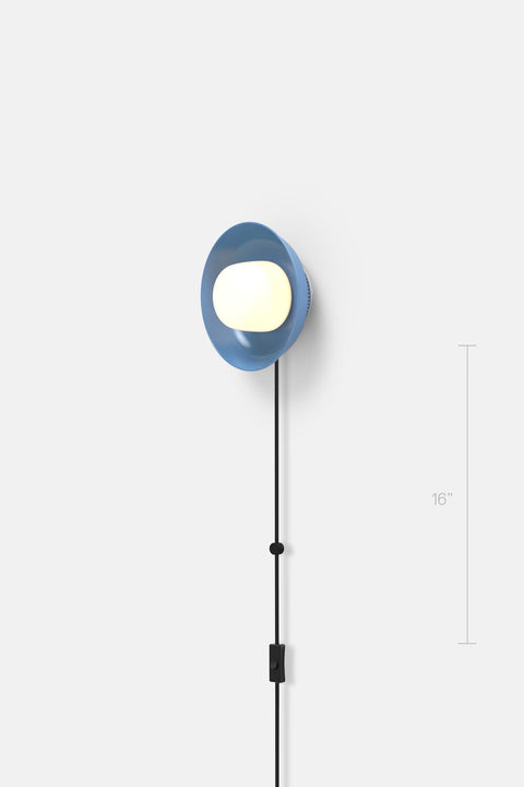 Hoist Sconce Corded - Small Glass Diffuser - Small Shade