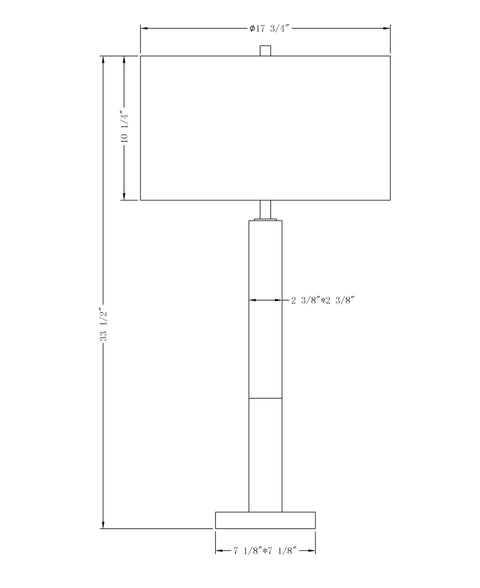 Howard Column Accent Table Lamp in Modern Drum Design
