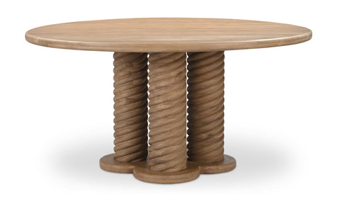 Tulip Handcrafted Round Dining Table in Contemporary Style