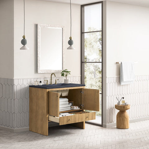 Contemporary Minimalist Vanity Base with Closed Storage