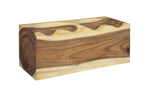 Timeless Minimalist Organic Accent Bench with Plinth Base