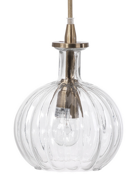 Sophia Ambient Vintage Fluted Art Glass Pendant Light