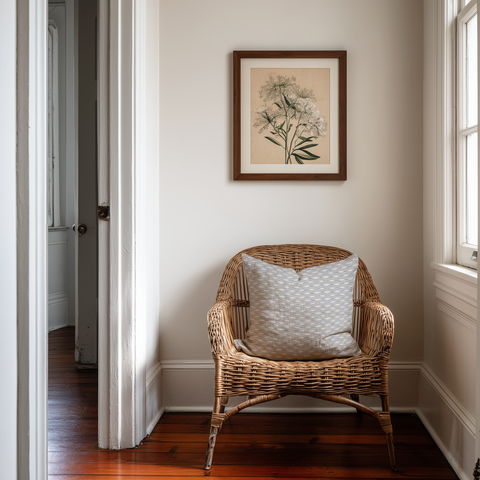 Inlet Throw Pillow in Cloud