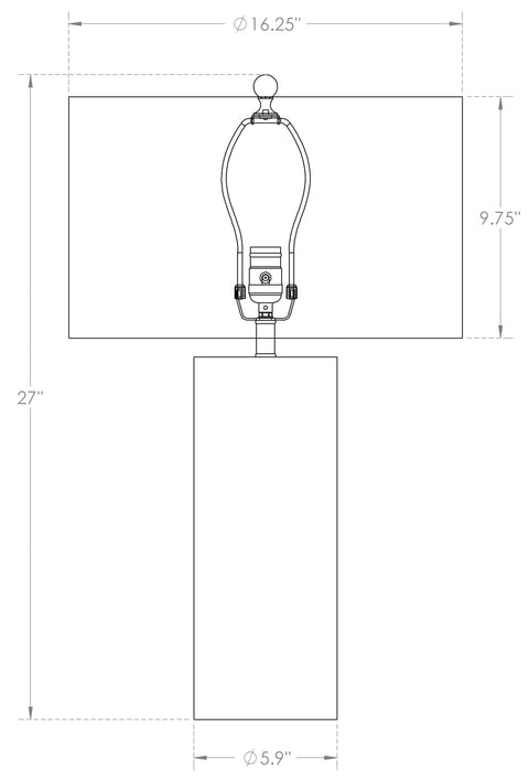 Accent Modern Handcrafted Etched Column Table Lamp