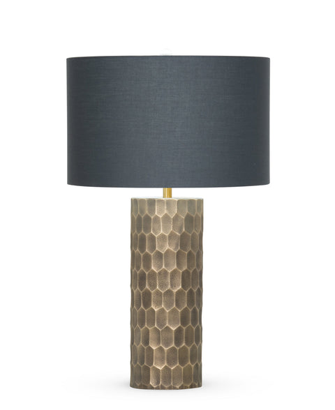 Accent Modern Handcrafted Etched Column Table Lamp