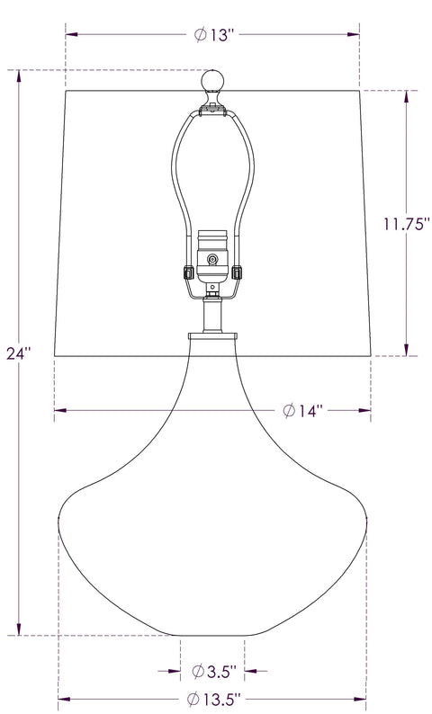 Jackson Ambient Handcrafted Drum Table Lamp
