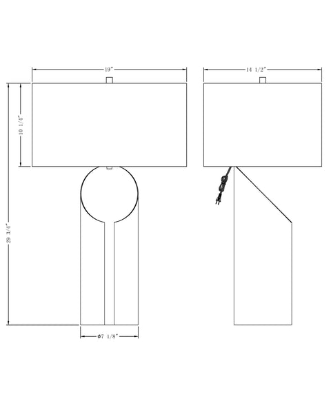 Accent Jade Modern Column Table Lamp