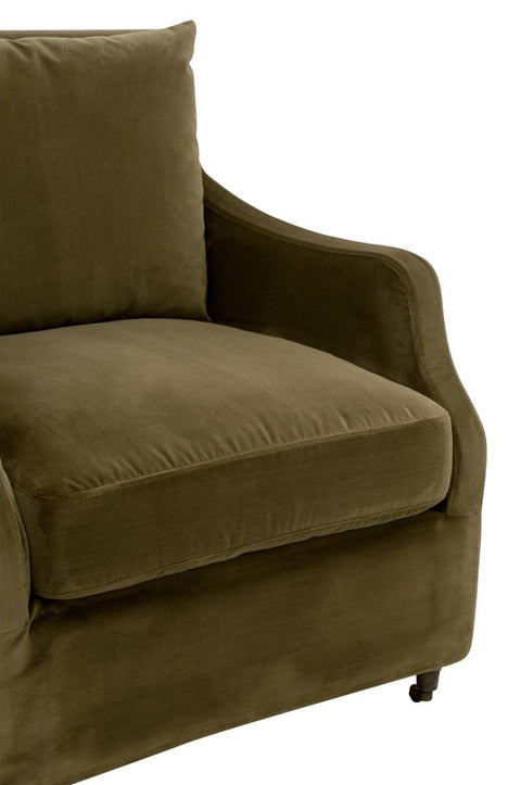 Timeless Minimalist Parsons Club Chair with Velvet Upholstery
