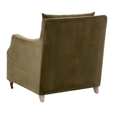 Timeless Minimalist Parsons Club Chair with Velvet Upholstery