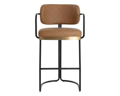 Industrial Creative Modern Cantilever Chair Upholstered Bar Stool