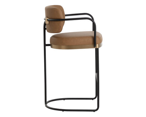 Industrial Creative Modern Cantilever Chair Upholstered Bar Stool
