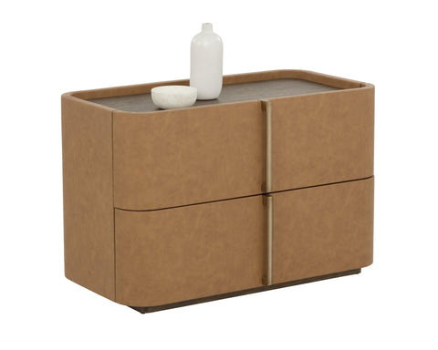 Sunpan Jamille Curved Contemporary Nightstand