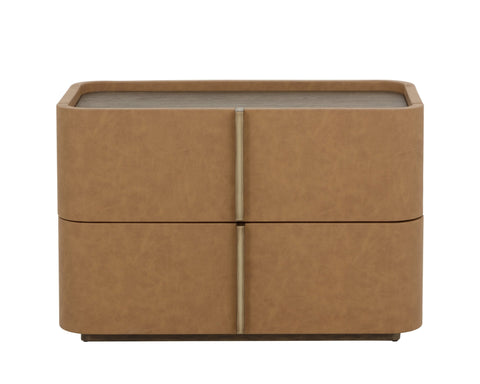 Sunpan Jamille Curved Contemporary Nightstand