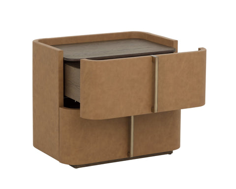 Sunpan Jamille Curved Contemporary Nightstand