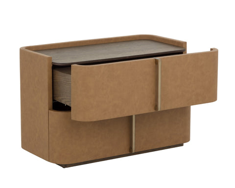 Sunpan Jamille Curved Contemporary Nightstand