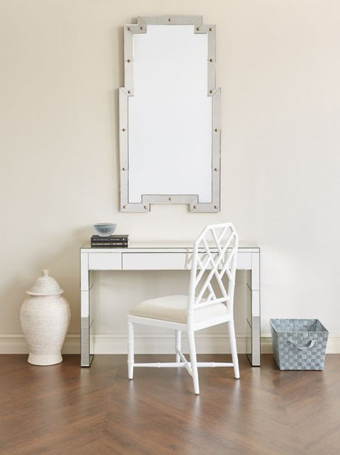 Artful Traditionalist Asian Mahogany Cross Back Dining Side Chair