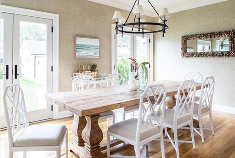 Artful Traditionalist Asian Mahogany Cross Back Dining Side Chair