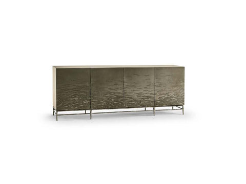 Water Diel Contemporary Abstract Credenza Cabinet