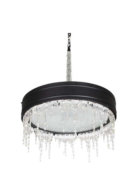 Juniper Accent Candelabra Drum Chandelier with Crystals