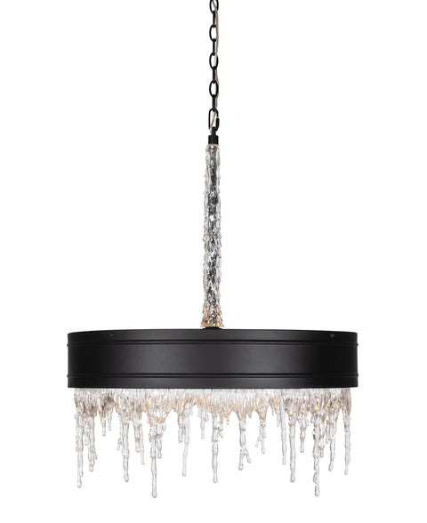 Juniper Accent Candelabra Drum Chandelier with Crystals