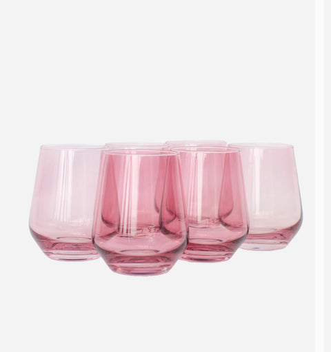 Estelle Colored Glass Everyday Shiny Glassware - Set of 6