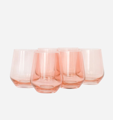 Estelle Colored Glass Everyday Shiny Glassware - Set of 6