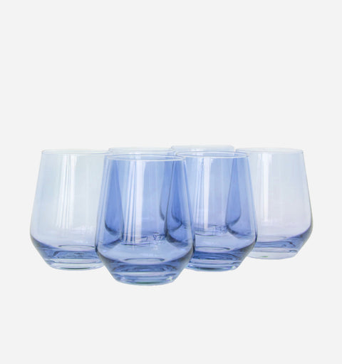 Estelle Colored Glass Everyday Shiny Glassware - Set of 6