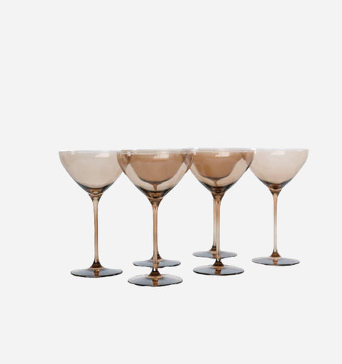 Estelle Colored Glass Gift Shiny Glass Glassware - Set of 6