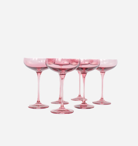 Colored Champagne Coupe Glass