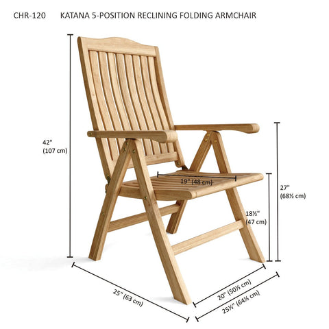 Scandinavian Outdoor Living & Garden Teak Armchair