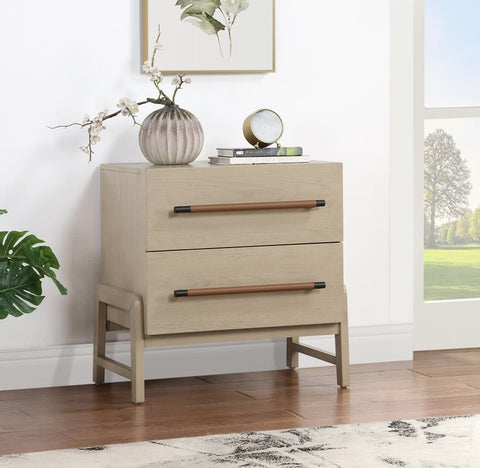 Meridian Furniture Inc. Kaya Timeless Minimalist Rectangle Nightstand - 25.5 W