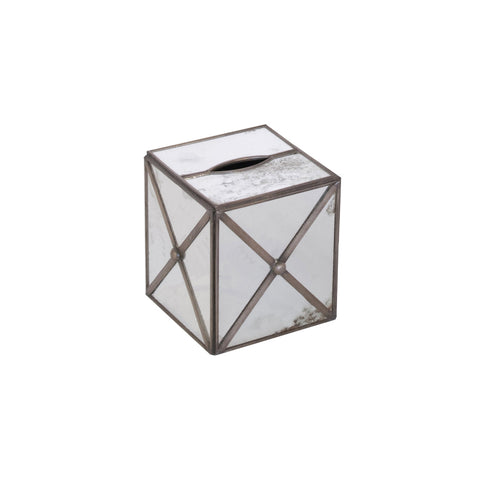 Decorating Essentials Antique Beveled Cube Decorative Box