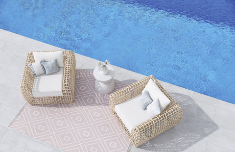 Outdoor Living & Garden Club Lounge Chair with Plinth Base