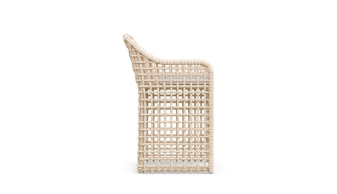 Lawn and Garden Coastal Geometric Wicker Garden Stool