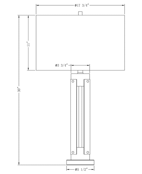 Kipling Column Accent Table Lamp Modern Drum