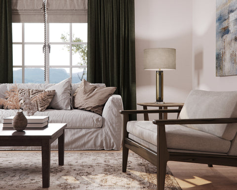 Kipling Column Accent Table Lamp Modern Drum