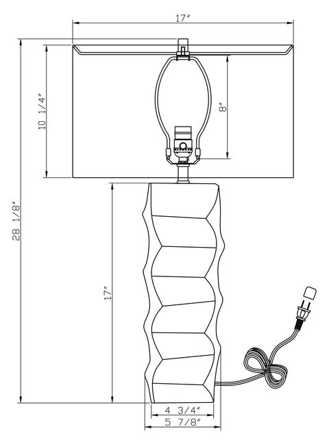 Kraft Column Textured Modern Table Lamp