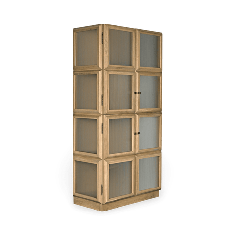 Collins Contemporary Glass Hutch Cabinet