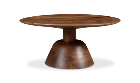 Nels Sculpted Drum Coffee Table for Contemporary Living Spaces
