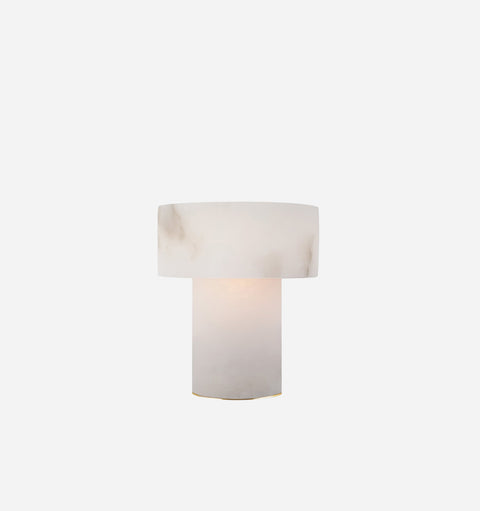 Una Accent Minimalist Cordless Dimmable Drum Table Lamp