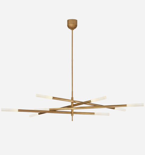 Rousseau Ambient Modern Stick Chandelier with Adjustable Height