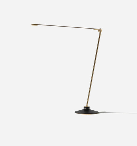 Accent Sleek Contemporary Brass Task Lamp with Adjustable Head