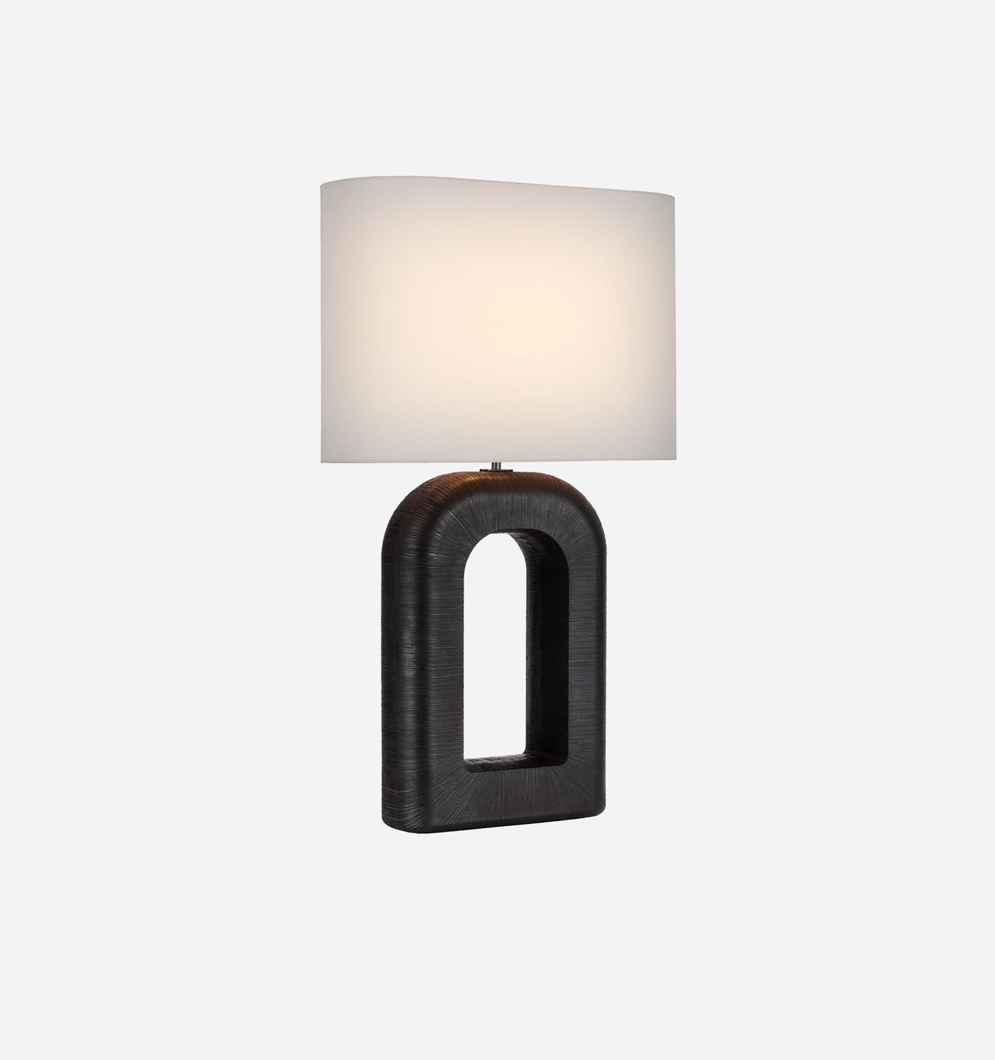 Utopia Combed Table Lamp in Aged Iron