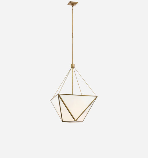 Ambient Art Deco Lantern Pendant Light with Adjustable Height