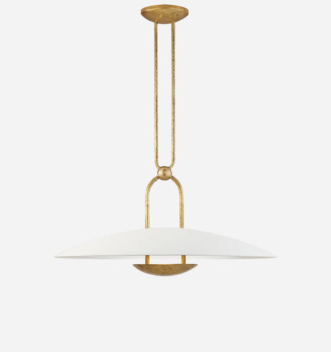 Ambient Elegant Bowl Pendant Light in Natural Brass