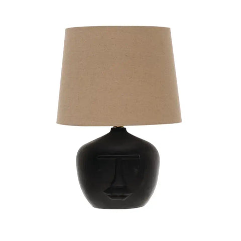 Accent Embossed Modern Drum Table Lamp