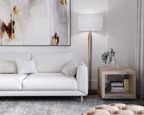 Landon Art Deco Column Floor Lamp Accent