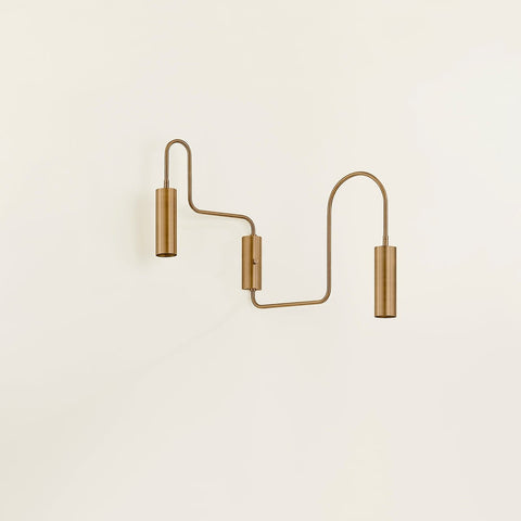 Lark Modern Patina Brass Sconce with Adjustable Multi-head Design