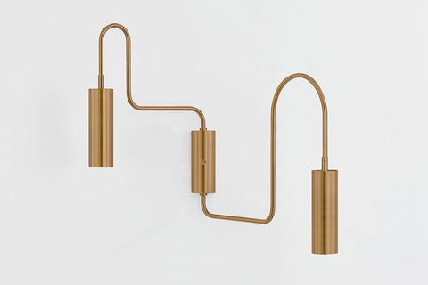 Lark Modern Patina Brass Sconce with Adjustable Multi-head Design